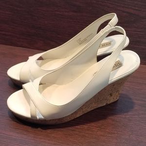 Patent Leather Cross-toe Wedges